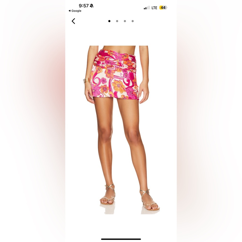 Glow Ruched Mini Skirt Cin Cin